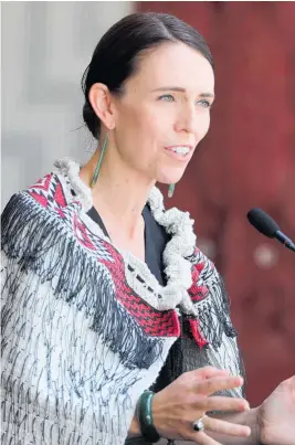  ?? Photo / John Stone ?? Prime Minister Jacinda Ardern has been allowed to speak on the marae at Waitangi.