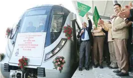  ?? PIC/MPOST ?? DMRC chief Mangu Singh flags of the trial run between IP Extension-maujpur on Wednesday