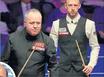  ??  ?? John Higgins remembers Willie Thorne’s tears when the Wishaw man faced Judd Trump in 2011