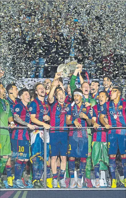  ?? FOTO: PERE PUNTÍ ?? El Barça ganó en Berlín en 2015 su última Champions League venciendo en la final a la Juventus
