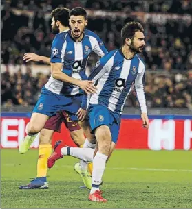  ?? FOTO: GETTY ?? Adrián López, que fue suplente, celebrando el gol que da esperanza al Porto