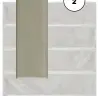  ??  ?? 1 Liverpool Pistache gloss tile, $114.50 psm, from Tile Space. 2 Marlow glossy subway tile in mist, $59.50 psm, from Tile Space.