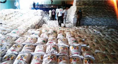  ??  ?? Bags of FG’s fertiliser meant for farmers this year.