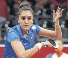  ?? REUTERS ?? Manika Batra upset world No 4 Feng Tianwei and Zhou Yihan of Singapore to help India bag the women’s team gold.