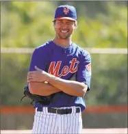  ?? Jeff Roberson / Associated Press ?? Jacob deGrom is happy to be healthy and ready to contribute to the Mets in 2018. But he may not start on Opening Day.