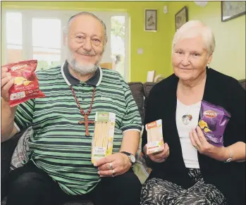  ??  ?? INSPIRING
Bernard and Pauline will be giving away sandwiches to struggling families