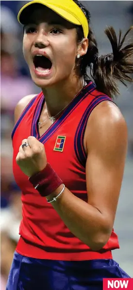  ?? ?? NOW
Competitiv­e edge: The 18-year-old in her US Open semi-final