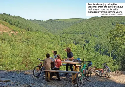  ?? NATURAL RESOURCES WALES ?? People who enjoy using the Brechfa Forest are invited to have their say on how the forest is managed over the coming years.