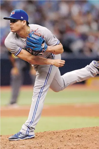  ?? THE CANADIAN PRESS/FILES ?? Toronto Blue Jays relief pitcher Roberto Osuna is scheduled to appear in court on June 18 to face charges of assault reportedly related to a domestic incident early Tuesday morning.