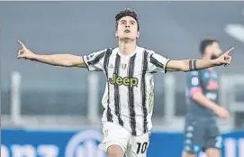  ?? FOTO: EFE ?? Regresó la ‘Joya’
Paulo Dybala reapareció tras varios meses lesionado y marcó el 2-0