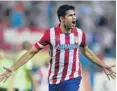  ?? AFP ?? Diego Costa celebrates after scoring his second goal for Atletico Madrid.