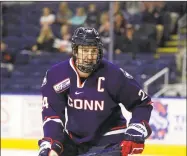  ?? Adam Hunger / Associated Press ?? UConn’s Benjamin Freeman in action against Sacred Heart in October.