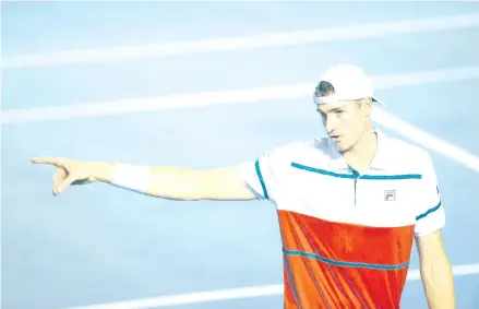  ?? AFP photo ?? In this file photo taken on February 28, 2020 USA John Isner reacts during their Mexico ATP Open 500 men’s semi-final singles tennis match against USA Taylor Fritz (out of frame) in Acapulco, Guerrero State, Mexico.