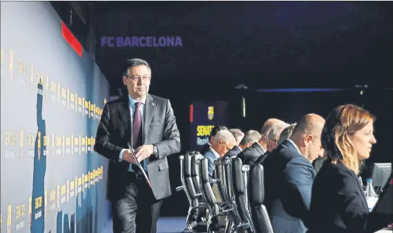  ?? FOTO: PEP MORATA ?? Josep Maria Bartomeu presidió una junta directiva que se desarrolló de forma telemática El club tomó medidas que ayudarán, pero que no serán una solución a la crisis