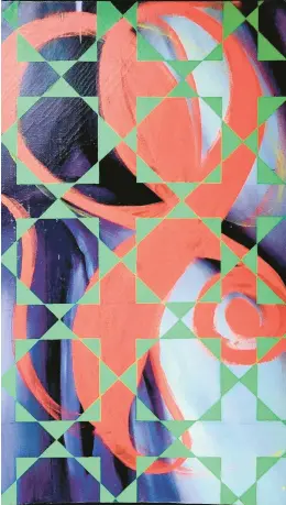  ?? COURTESY ?? Abstract painting by Luby Haider in the “Amazing Abstracts” exhibit at the MVA Gallery through Jan. 11.