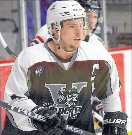  ?? JOEY SMITH/TRURO NEWS ?? Masstown’s Cameron Allaby is looking forward to the next chapter in his life – a career in policing. The 19-year-old defenceman for the Valley Wildcats will begin training for the RCMP next May in Regina, Sask.
