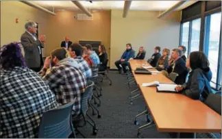  ?? SUBMITTED PHOTO ?? Montgomery County Community College hosted an open house Thursday focused on Workforce Developmen­t programs offered by the college. This photo shows a session on Customer Experience.