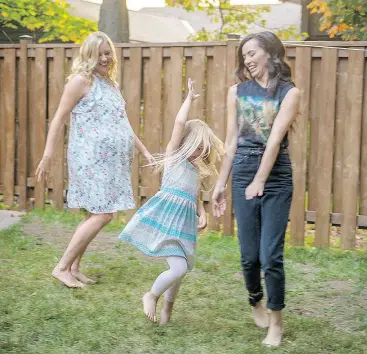  ?? WHITE EAGLE ENTERTAINM­ENT ?? Kelly Van der Burg, Persephone Koty and Cara Gee in Trouble in the Garden.