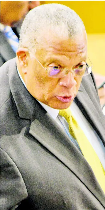  ??  ?? Opposition Leader Dr Peter Phillips in Parliament on Tuesday, February 19.