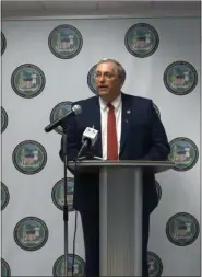  ?? LIVESTREAM SCREENSHOT ?? Madison County Chairman John Becker speaking at a press briefing on May 1 regarding COVID-19.