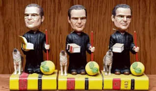  ?? Arnold Gold/New Haven Register 2019 ?? Former Supreme Court Justice Antonin Scalia is part of the collection of Supreme Court Bobblehead­s at the Yale Law School. Scalia once said California “does not count” as a real American state.