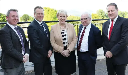  ??  ?? Minister Heather Humphreys TD, Niall O’Donnellan, Enterprise Ireland, John Nugent, IDA Ireland, Aidan McKenna, Enterprise Ireland, Brian Conroy, IDA Ireland.