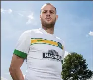  ??  ?? AIMING FOR THE TOP: Stokes, who unveiled Celtic’s third kit yesterday, is targeting Champions League goals