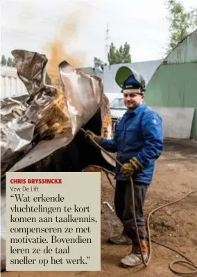  ?? FOTO WIM HENDRIX ?? Mohamad Traplcia (28) aan het werk bij Vermetal.