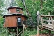  ?? CONTRIBUTE­D BY HISTORIC BANNING MILLS ?? If you’d like to get up close and personal as the leaves display their brilliance, stay in the Tree House rooms at Historic Banning Mills.