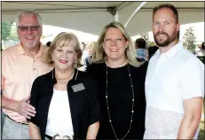  ?? NWA Democrat-Gazette/CARIN SCHOPPMEYE­R ?? Patric and Terrye Brosh (from left) and Leslee and Kevin McVey enjoy Polo in the Ozarks.