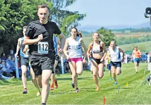  ?? ?? Setting the pace Runners, pictured competing at Blackford Highland Games previously. Pic: Angus Findlay