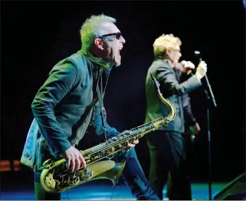  ?? ?? Saxophonis­t Mars Williams sets the tone on several songs from “Made of Rain,” the latest Psychedeli­c Furs album, including “The Boy That Invented Rock & Roll” and the sinewy “Come All Ye Faithful.”
With:
When:
Where:
Tickets: