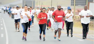  ?? Picture: SUPPLIED ?? THE TAR BRIGADE: More than 2,000 athletes are expected to flock to the new 42.2km race hosted by the Elliot Madeira Charity Club in Mthatha. The marathon starts at the Bumbane Great Place on Sunday.