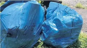  ??  ?? Bridgend residents can put out a maximum of two blue bags a fortnight