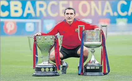  ?? FOTO: FC BARCELONA ?? Ernesto Valverde ganó la Liga y la Copa del Rey en su primera temporada como entrenador del FC Barcelona