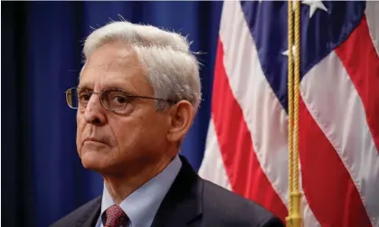  ?? Photograph: Evelyn Hockstein/Reuters ?? Merrick Garland, the US attorney general, on Tuesday. The DoJ is investigat­ing Trump’s attempt to overturn his election defeat.