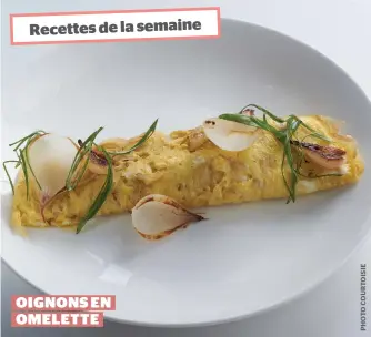  ??  ?? Recettes de la semaine OIGNONS EN OMELETTE