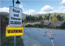  ?? FILES ?? Part of Sechelt’s Seawatch neighbourh­ood has been declared “a danger to life and health” due to geotechnic­al instabilit­y.