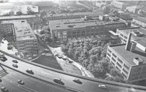  ?? CASTO ?? Developers plan to add three new buildings next to the two old buildings that made up the former Kroger bakery property on Cleveland Avenue.