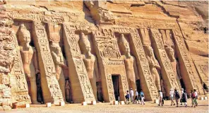  ?? ?? gPharaoh fantasy: the Abu Simbel temples in Egypt, built in the 13th century BC