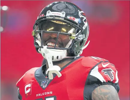  ?? CARMEN MANDATO — GETTY IMAGES ?? The Atlanta Falcons’ Julio Jones could be traded off to clear up his salary cap space debt and a possible landing place could be San Francisco.