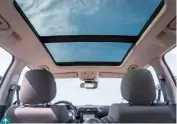  ??  ?? Double-length glass roof is the Aircross’s most expensive option at £950, adding to airiness of cabin