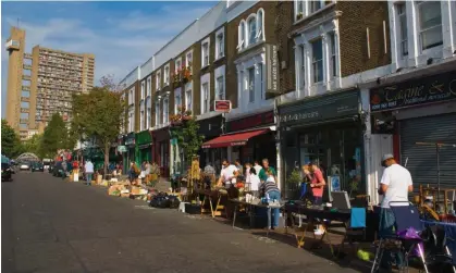  ?? Photograph: Peter Forsberg/Alamy ?? Golborne Road in Notting Hill, west London, home to Portuguese and Moroccan immigrant communitie­s – and a ‘neighbourh­ood restaurant’ controvers­y.
