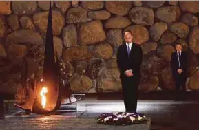  ?? AFP PIC ?? Britain’s Prince William laid a wreath at the Yad Vashem Holocaust memorial in Jerusalem yesterday.