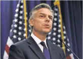  ?? JOE RAEDLE, GETTY IMAGES ?? President Trump has nominated Jon Huntsman, a former Utah governor, as U. S. ambassador to Russia.