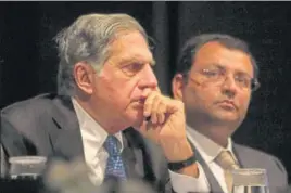  ??  ?? Ratan Tata (left) and Cyrus Mistry: A neverendin­g battle