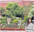  ?? PHOTOS: DHRUV SETHI/HT ?? Nimrat Kaur at the premises of her alma mater, Delhi Public School (Noida)