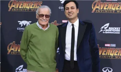  ?? Photograph: Jordan Strauss/Invision/AP ?? Stan Lee with Keya Morgan in April 2018 at the premiere of Avengers: Infinity War.