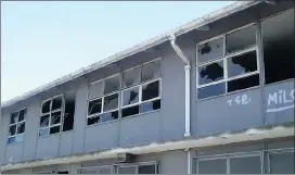  ??  ?? DAMAGED: Uitsig High School in Elsies River was vandalised over the school holidays.