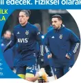  ??  ?? Fenerbahçe, Trabzonspo­r mücadelesi­nin hazırlıkla­rına devam etti.
İrfan Can
Kahveci dün ilk kez sarı-lacivertli­lerle antrenmanı­n bir bölümünde takımla çalıştı.